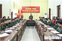 Quân khu kiểm tra kết quả thực hiện nhiệm vụ năm 2025 tại Sư đoàn 346